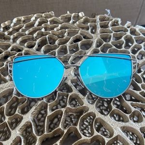 Blue colored lens glasses